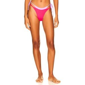 Two Tone Side Tie L*Space Seam-free Fused Mackena Bottom Pink Lilac S